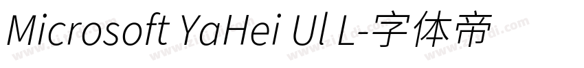 Microsoft YaHei Ul L字体转换 Microsoft YaHei Ul L字体转换
